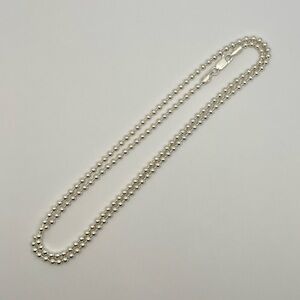 Brand New Italy 926 Sterling 3mm Ball Chain Necklace 26”